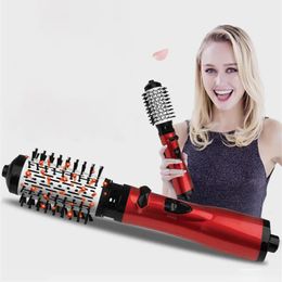 Brushes Hair Brushes 2 In 1 Rotating Electric Hair Straightener Brush Hair Curler Hair Dryer Brush Air Comb Negative Ion HairAir Brushes