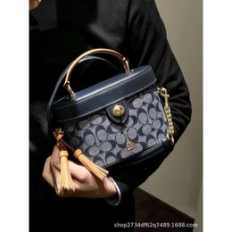 Designers cooach bag New Georgie Box Bag Women's Handheld Crossbody Bag Fashion Versatile Old Flower Coloured Shoulder Bag