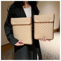 Ins Rhombic Lattice Cute Laptop Sleeve 11 13 14 Inch Cover For Macbook Air 13 Ipad Pro 10.5 11 12.9 Air Inner Case Computer Bag 231229