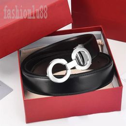 Black belts for women designer fashion men belt elegant solid Colour waistband suit jeans accessories plated silver big buckle luxu302T