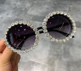 s Custom Logo Private Label Sunglass Fashion Round Luxury Shades Bling Diamond Sun Glasses Crystal Women Sunglasses Trendy7267805