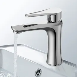 Bathroom Sink Faucets Stainless Steel Basin Faucet Mounted Deck Mixer Tap Single Hole And Cold Water Classic Washbasin