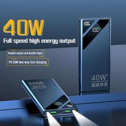 Banks PD40W Twoway Fast Charging Power Bank Portable 20000mAh Charger Digital Display External Battery Pack LED For iPhone Xiaomi