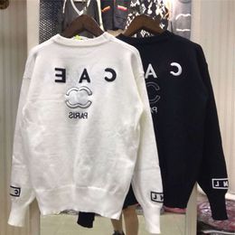 Womens Brands Designers Sweater Letras Pullover Men s capuz de moletom de manga longa Bordado de malha de malha de inverno 2023 cc atacado