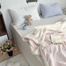 Blankets Fleece Winter Camellia Fluffy Throw Blanket For Sofa Couch Cover Bedspread On Bed Quilt Lamb Wool Warm Children