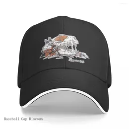 Ball Caps MorbidiTea - Peppermint With Skunk Skull Baseball Cap Boonie Hats Cute For Women Men's