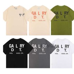 Mens Tshirts Designer Galleryes t Shirt Angel Brand Net Red Retro Galerys Hoodie Depts Men and Women Shortsleeved Galilee Printed Reflective Letters 807 IYO1