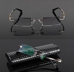 24k Pure Titanium commercial Eyeglasses Frame Diamond Cutting Edges Eyewear Frame Decorations Optical Glasses5326125