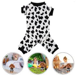 Dog Apparel For Small Dogs Puppy Jumpsuit Cows Pattern Polyester Warm Costume Coat Size XL