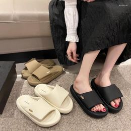 Slippers 2023 Summer For Women Fashion Beach Shoes Ladies Comfortable Slip-on Open Toe Solid Colour Women's