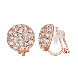 Yoursfs 6 Pairs Set Elegant Bling Crystal Ear Clip on Earrings for Women 18 k Gold Plated Shinning Cubic Zirconia Jewelry Accessor231B