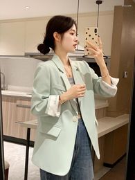 Women's Suits UNXX 2023 Spring Autumn Arrivals Loose Fit High-End Pink Blazer For Women With Petite Size Korean Style And Casual Wear