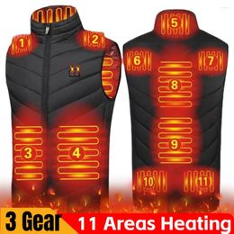 Hunting Jackets 11 Heated Vest Unisex Electric USB Charging Heating Gilet Graphene Heat Coat Men Women Sportswear Jacket