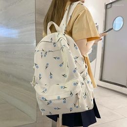 School Bags Girls For Teenagers Printing Sweet Middle Student Backpack Women Nylon Casual Bagpack Japanese Style