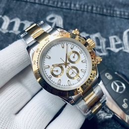 Gold Mens watch luxury DHgate 40mm automatic mechanical sapphire designer watch 904L stainless steel panda dial Montre De Luxe watches Wristwatches AAA