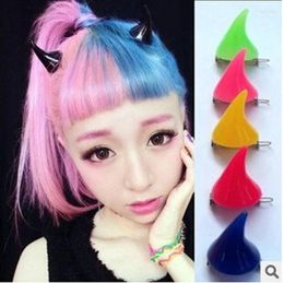 Hair Accessories 1 Pair Small Demon OX Horn Hairpins Gothic Party Cosplay Costume Pin Halloween Clip