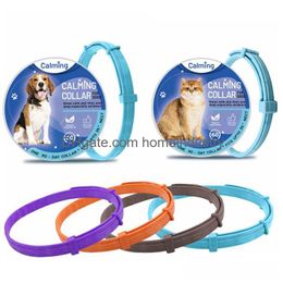Calming Collar For Cats Dog - Waterproof Calm Collars Adjustable Reduces Relieve Anxiety Keep Pet Lasting Natural Calms To Small Me Dhhu3