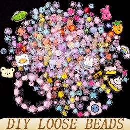 DIY Cute Colorful Beads Bracelets Craft Girls Toys for Kids Children Arts Beading Necklace Making Kit Women Jewelry Accessories 231229