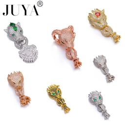 Necklaces Hot New Jewellery Bijoux Zircon Animal Panther Floating Charms for Bracelets & Necklaces Big Panter Bedels Clasps Jewellery Berloque