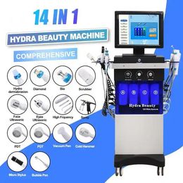 Latest 14 in 1 crystal microdermabrasion machine hydra deep cleaning facial machine hydra microdermabrasion device