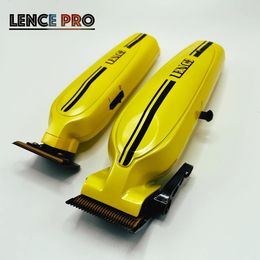 Trimmer Hair Trimmer LENCE Bumblebe Professional Clipper Upgraded Diamond Like Coated Blades 7200RPM Metal Body 8 Calliper Spinners Oil Hea