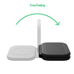 Earphones bhgdsajfv Folding Magnetic 3in1 wireless Charger 15W fast charging for Qi phone /iWatch/TWS The headset