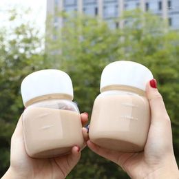 Water Bottles 250Ml Mini Glass Bottle Heat Resistance Transparent Drinking Cute Juice Coffee Milk Tumblers For Kids Student