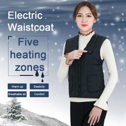 Jackets Winter Electric Heated Vest Men Women Usb Heated Jacket Heating Vest Heating Thermal Warm Clothes Winter Heated Vest Plussize