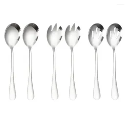 Forks Salad Spoon Western Flatware Ice Cream Fruit Serving Stainless Steel Tableware Fork Mini Spoons