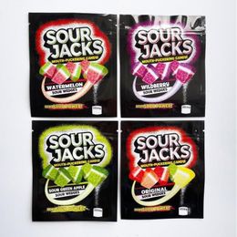 sour jacks empty zipper package bags power green apple wildberry watermelon edible Mouth puckering Ndsto Snquc