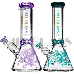 Pipes 12" tall 9mm thick hookha glass beaker bongs heavy Giliglass bong big heady smoking water pipe dab rig oil rigs bowl quartz banger