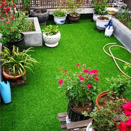 Wreaths 100X100cm Artificial Lawn Outdoor Decoration Green Enclosure Turf Playground Wedding Plastic Fake Lawn Carpet Garden Decor