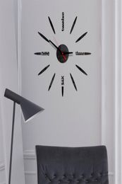 Wall Clocks 3D Mirror Surface Large Number Clock Sticker Home Decor Living Room Art Design5651041