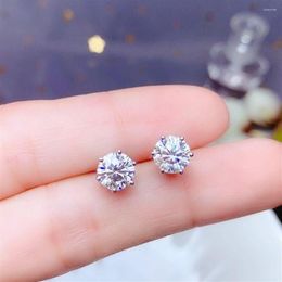 Stud Earrings 0 5-1 Carat D Color Moisanite For Women's Highest Quality 100% 925 Sterling Silver Sparkling Wedding Jewelry270S