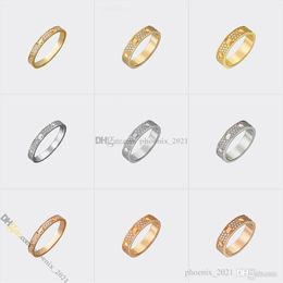 Jewelry Designer for Women Screw Ring Designer Ring Diamond-Pave Titanium Steel Rings Gold-Plated Never Fading Non-Allergic Gold S294Q