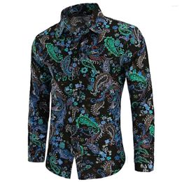 Men's Casual Shirts Boutique Interesting Pattern Printed Shirt Street Clothing Fashion Sport Breathable Top