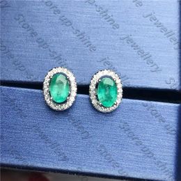 Knot New Natural Emerald Earrings 925 Silver Lady Earrings Fashionable Elegant Simple and Generous Design Temperament Earrings