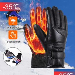 Ski Gloves 2022 Winter Heated Usb Electric Waterproof Windproof Touch Sn Powered Heating For Men Women L221017 Drop Delivery Sports Dhsq7