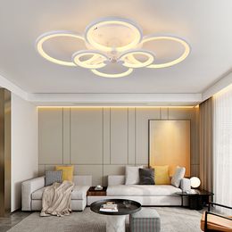 Ring LED ceiling light living room lamp simple modern atmosphere home bedroom hotel restaurant lamps and lanterns creative study room light decoration