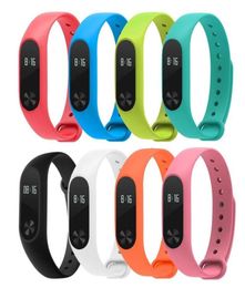 Colourful Silicone Wrist Strap Bracelet 10 Colour Replacement watchband for Original Miband 2 Xiaomi Mi band 2 Wristbands7786497