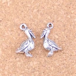 100pcs Antique Silver Bronze Plated pelican sea bird Charms Pendant DIY Necklace Bracelet Bangle Findings 18 9mm260e