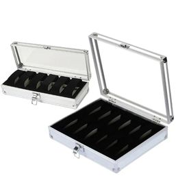 Polish 6/12 Grid Slots Useful Jewellery Wrist Watches Holder Display Storage Box Aluminium Square Case Watch Holder Box Organiser