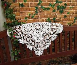 Cloth WholesaleHandmade crocheted Tablecloth for table Cover Crochet Doilies Mat Pads Vintage Coaster Table cloth for Wedding supplies