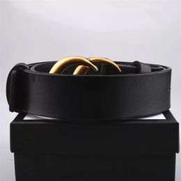 Fashion Brand Men Designer Belts Women Mens Casual Letter Smooth Buckle Luxury Belt with Cowhide Leather281j