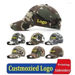 Ball Caps Wholesale Digital Camouflage Baseball Cap Outdoor Sunshade Logo Print Sport Male Fan Camping Female