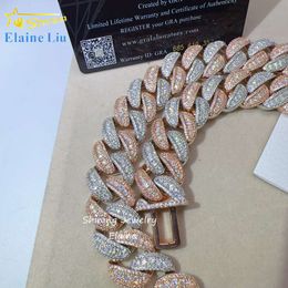 necklace moissanite chain Pass Diamond Tester Vvs Luxury 925 Sterling Silver Hip Hop Diamond Cuban Link