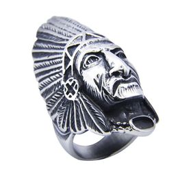 5pcs lot Newest Design Indian Motorcycles Cool Ring 316L Stainless Steel Fashion Jewellery Popular Biker Indian People Ring3043