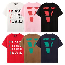 Mens Women Designers T Shirts Loose Tees Fashion Brands Tops Man's Casual Shirt Luxurys Clothing Street Polos Shorts Sleeve Clothes Summer V-16 XS-XL