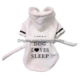 Pet Bathrobe With Hood Thickened Luxury Soft Cotton Dog Apparel Pyjamas Quick Drying And Super Absorbent Night Gown Bath Robe For S Dhovh