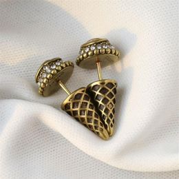 Ice Cream Designer Screw Back Earrings for Women Love 925 Silver Pin Letter Earrings Jewelry Supply251M